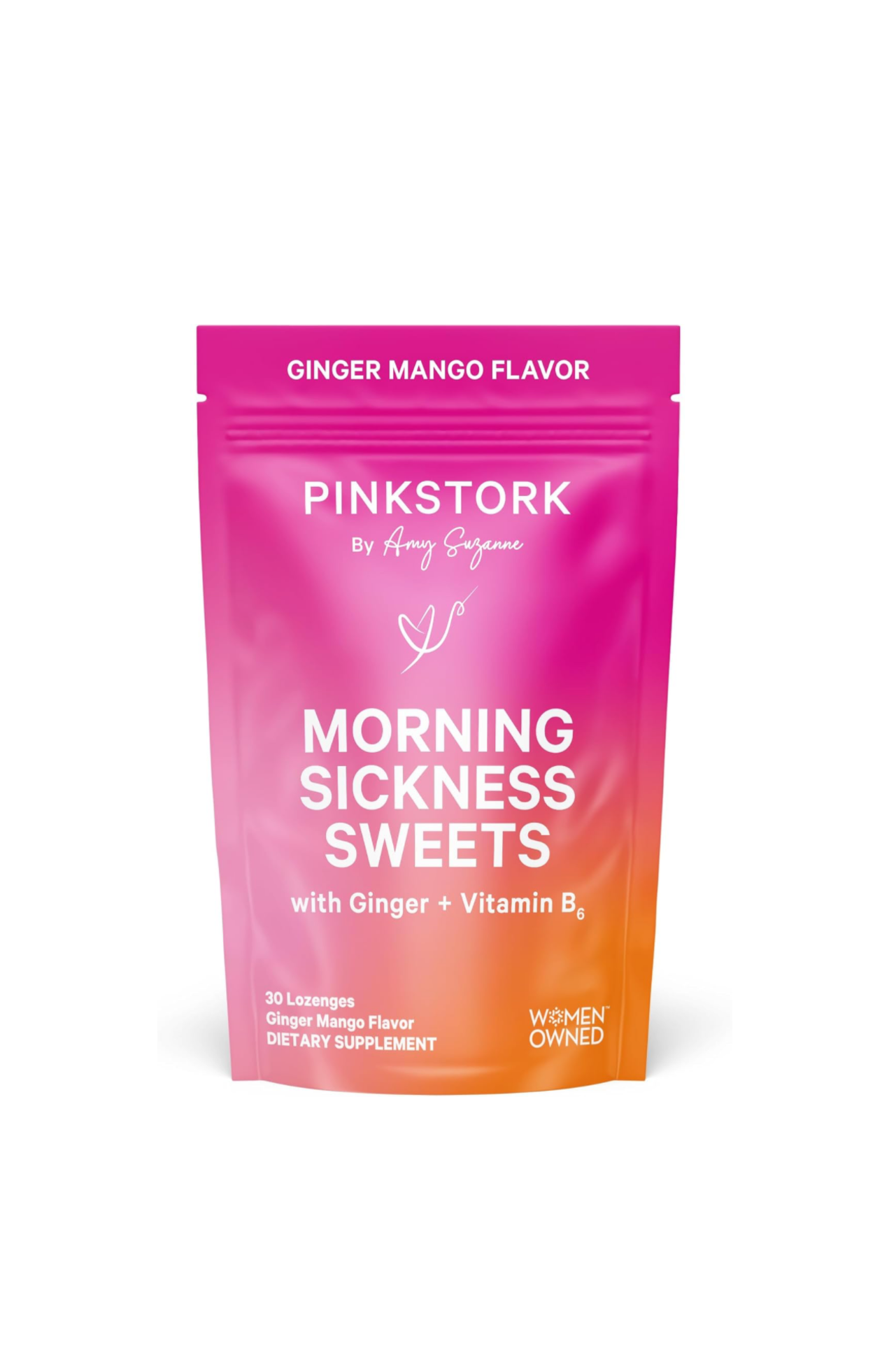 Pink stork morning sickness sweets