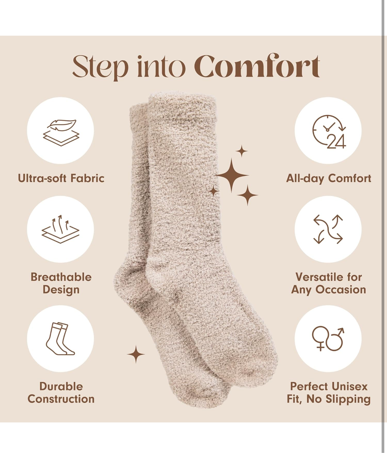 Cozy cloud socks for hospital bag