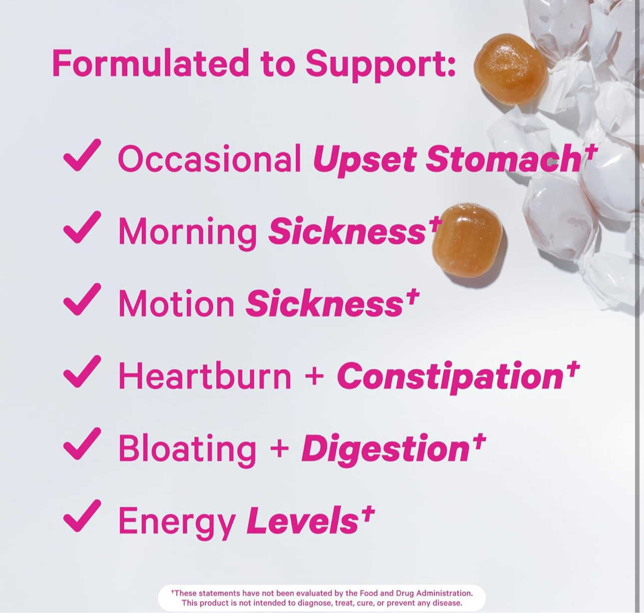 Pink stork morning sickness sweets