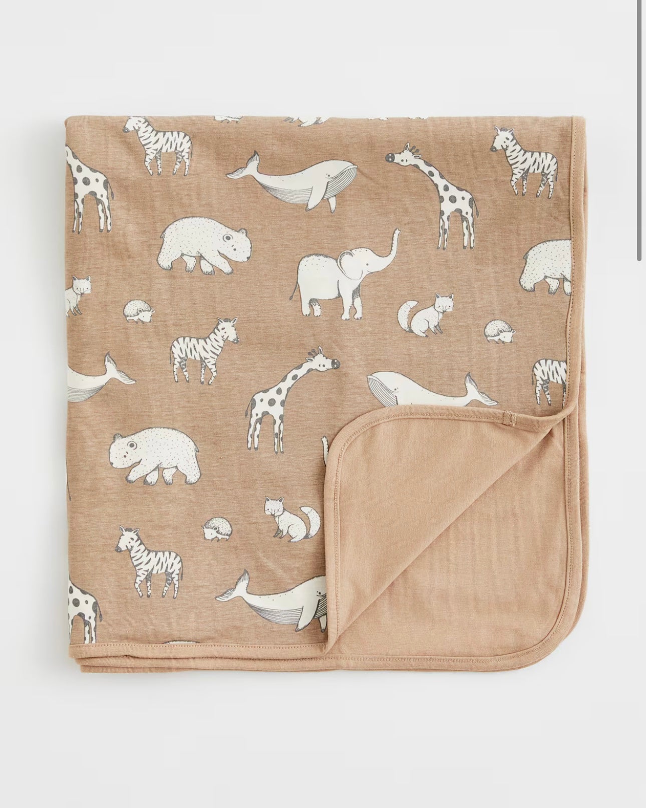 Brown jersey baby blanket
