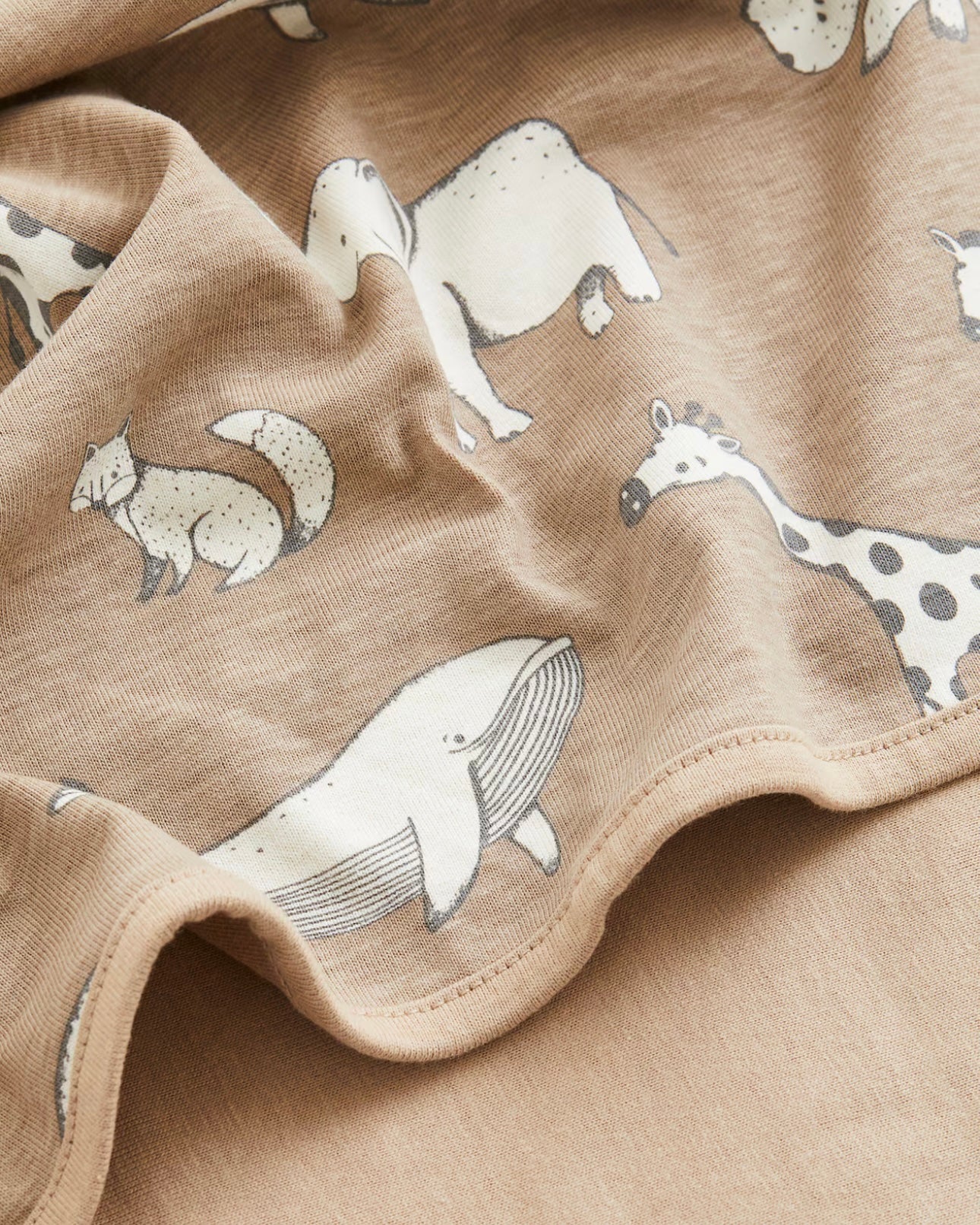 Brown jersey baby blanket